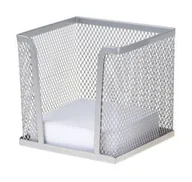 Przyborniki na biurko - NET Pojemnik na karteczki siatka srebrny Z701 Net - miniaturka - grafika 1