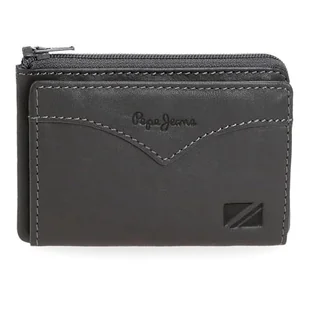 Pepe Jeans Kurtka Portfel z uchwytem na karty Szary 11x7x1,5 cm Skóra by Joumma Bags, Szary, Talla única, Portfel na karty - Portfele - miniaturka - grafika 1