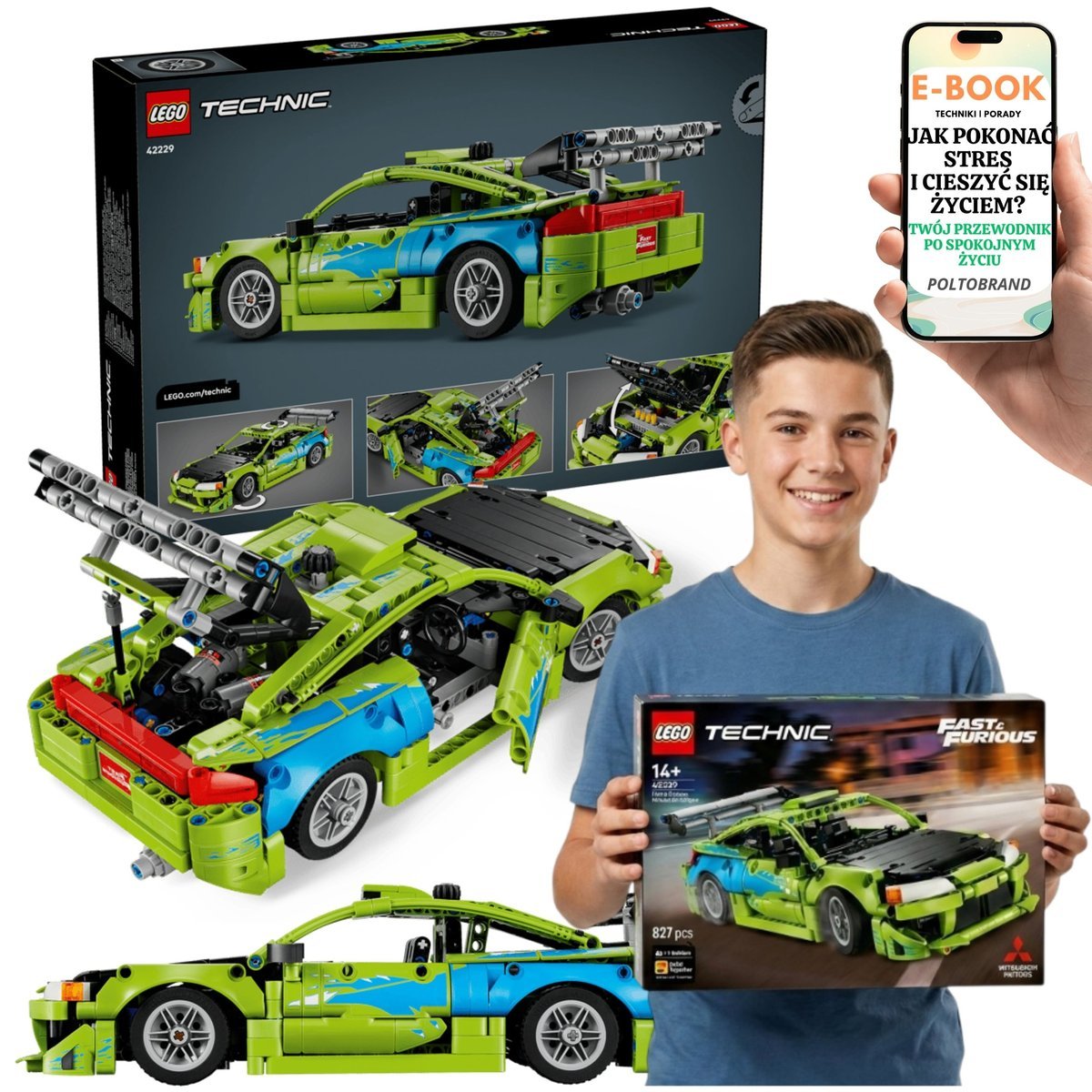 LEGO Technic Fast Furious Mitsubishi Eclipse 42229 Prezent + E-BOOK-1