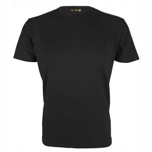 Koszulka Męska T-Shirt Sportowy T Shirt Bawełniany Gładki Czarny Xxl - Koszulki męskie - miniaturka - grafika 1