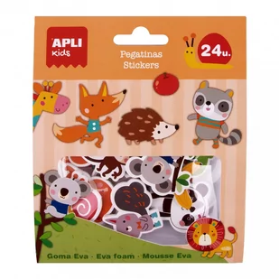 Apli Kids Naklejki z pianki eva - zwierzęta - Zabawki kreatywne - miniaturka - grafika 1