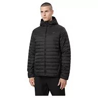 Kurtki męskie - 4F Kurtka męska w dół, DEEP BLACK, XXL - miniaturka - grafika 1