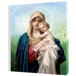 Obraz religijny na płótnie Matka Boża z Dzieciątkiem Jezus - Ikony i obrazy sakralne - miniaturka - grafika 1