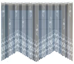 Firanka żakardowa 245270 biała z taśmą marszczącą 160x300 cm - Firany - miniaturka - grafika 1