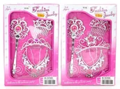 Zabawy w naśladowanie dorosłych - Zestaw piękności korona biżuteria 530317 mix Cena za 1szt - miniaturka - grafika 1