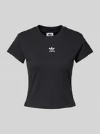 Koszulki i topy damskie - T-shirt z wyhaftowanym logo - miniaturka - grafika 1