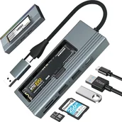 Huby USB - HUB USB Reagle REAGLE Hub Obudowa Na Dysk SSD NVME SATA M.2 USB-C 3.2 M2 Adapter Kieszeń - miniaturka - grafika 1