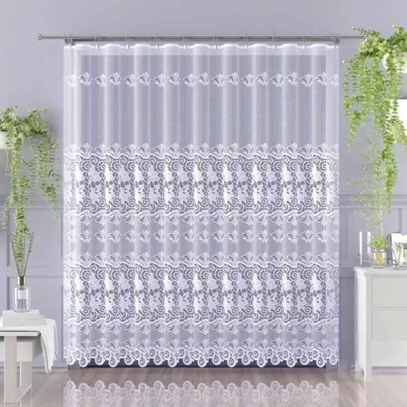 Firanka żakardowa metrażowa wys. 220 cm Bakabea A161 biała