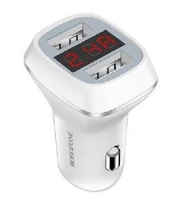 BOROFONE Borofone ładowarka samochodowa 2xUSB z wyświetlaczem LCD biały BFO-BZ3-W - Ładowarki samochodowe - miniaturka - grafika 5