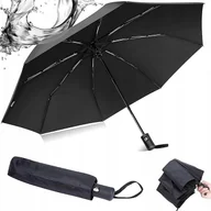 Parasole - Parasolka Składana Automatyczna Duża Parasol Męska Damska Lekka XXL Czarny - miniaturka - grafika 1