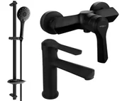 Zestawy prysznicowe - Mexen Sabre DB74 zestaw prysznicowy, czarny - 72104DB74-70 - miniaturka - grafika 1