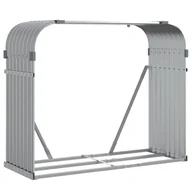 Wózki magazynowe - vidaXL Stojak na drewno, jasnoszary, 120x45x100 cm, stal galwanizowana - miniaturka - grafika 1