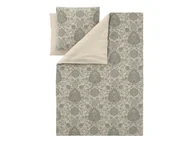 Pościel - LIVARNO® Pościel dwustronna z bawełny satynowej, 220 x 200 cm (Kremowy/szary) - miniaturka - grafika 1