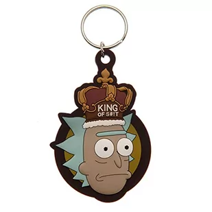 Pyramid International Rick and Morty gumowy brelok, zamek błyskawiczny lub zawieszka plecaka (King of Sh*t Design) - oficjalny towar, jeden rozmiar (RK39323C), Mieszany, Jeden rozmiar, Nowoczesny - Breloki - miniaturka - grafika 1