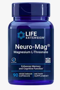 Life Extension Neuro-Mag® Magnez L-treonian (magnez L-treonian), 90 kapsułek ziołowych - Układ nerwowy - miniaturka - grafika 1