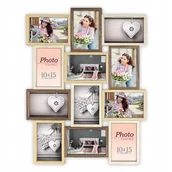 Albumy fotograficzne - Galeria drewniana multirama 12 zdjęć 10x15 duża - miniaturka - grafika 1