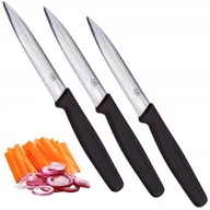 Noże kuchenne - Noz Zestaw Nóż Kuchenny 3x Czarny Noze Karl Hausmann ze Stali Nierdzewnej - miniaturka - grafika 1