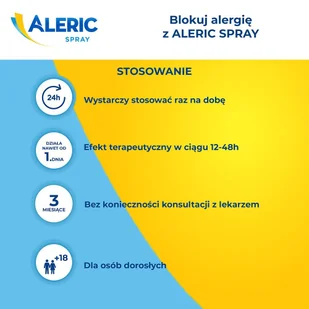 USP ZDROWIE Aleric Spray aerozol do nosa x 60 dawek 10 g |  OD 199 PLN! - Leki na alergię - miniaturka - grafika 3
