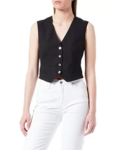 Pinko Damska kamizelka Joyous Poly Viscose Str elegancka praca, Z99_czarna limuzyna, 64 - Kamizelki damskie - miniaturka - grafika 1