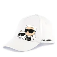 Czapki dla dzieci - Czapka z daszkiem KARL LAGERFELD Z30393 Biały - miniaturka - grafika 1