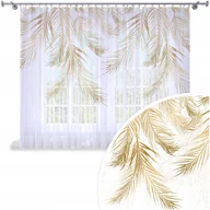 Firany - FIRANA GOTOWA WOAL 300X150 BARWIONA WZÓR NA ŻABKI TAŚMIE FIRANY 194 - miniaturka - grafika 1