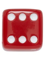 Kapcie damskie - Crocs Przypinka "Dice" w kolorze czerwonym na buty - miniaturka - grafika 1