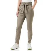 Spodnie damskie - Spodnie damskie Vero Moga Meva Hr beżowe z wysokim stanem-S - miniaturka - grafika 1