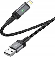 Kable USB - Borofone Kabel BU30 Lynk Smart power-off - USB na Lightning - 2,4A 1,2 metra czarny - miniaturka - grafika 1