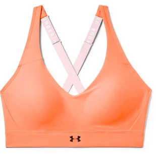 Biustonosz damski Under Armour  Vanish Mid orange XS - Bielizna sportowa damska - miniaturka - grafika 1