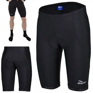Rogelli, Spodenki kolarskie, BASIC+ De LUXE z wkładką, czarny, rozmiar 3XL - Spodenki rowerowe - miniaturka - grafika 1