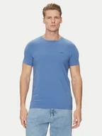 Koszulki męskie - Calvin Klein T-Shirt K10K112724 Niebieski Slim Fit - miniaturka - grafika 1