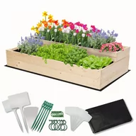 Szklarnie ogrodowe - Skrzynia na warzywa warzywniak inspekt drewniany 120x60 ZESTAW ECO / Wamar-Sosenka - miniaturka - grafika 1