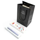 Zestawy piśmiennicze - Zestaw Pióro Kulkowe Parker Vector Blue w pudełku z torebką prezentową - miniaturka - grafika 1