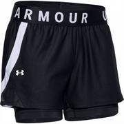 Koszulki i topy damskie - Damskie szorty treningowe UNDER ARMOUR Play Up 2-in-1 Shorts - miniaturka - grafika 1