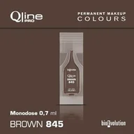 Pozostałe akcesoria kosmetyczne - Jednorazowy pigment do makijażu permanentnego brwi Bioevolution Brown 845 Qline Pro 0,7ml monodose - miniaturka - grafika 1