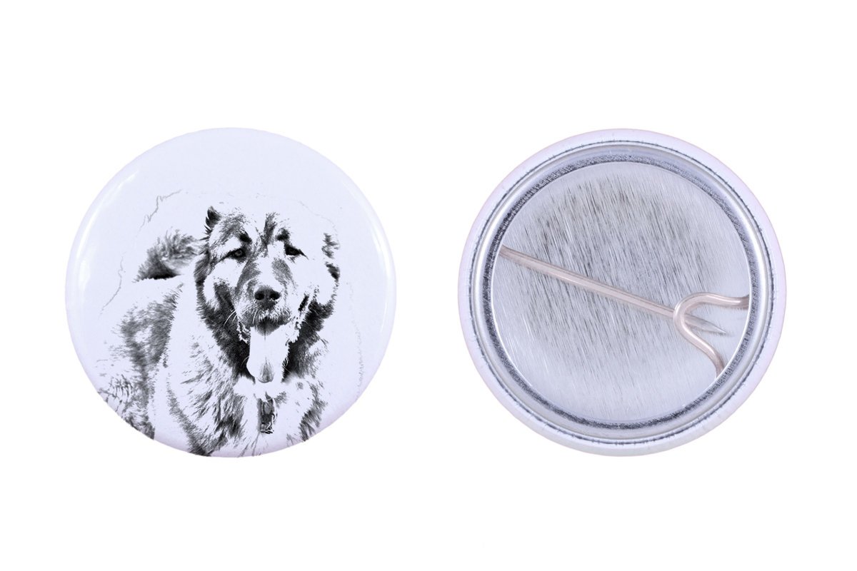 Owczarek kaukaski - przypinka z twoim psem, dodaj własne foto, marka Art-Dog