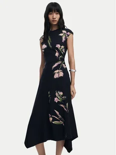 Desigual Sukienka codzienna Katrina 25WWVK12 Czarny Slim Fit - Sukienki - miniaturka - grafika 1