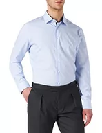 Koszule męskie - Seidensticker Męska koszula biznesowa – slim fit – nie wymaga prasowania – kołnierz typu kent – długi rękaw – 100% bawełna, jasnoniebieski, 41 - miniaturka - grafika 1