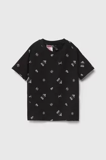 Koszulki dla chłopców - adidas t-shirt dziecięcy x Star Wars kolor czarny wzorzysty - grafika 1