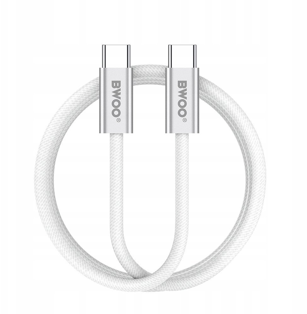 BWOO kabel pleciony 240W USB-C - USB-C BO-X317C-C 1m biały