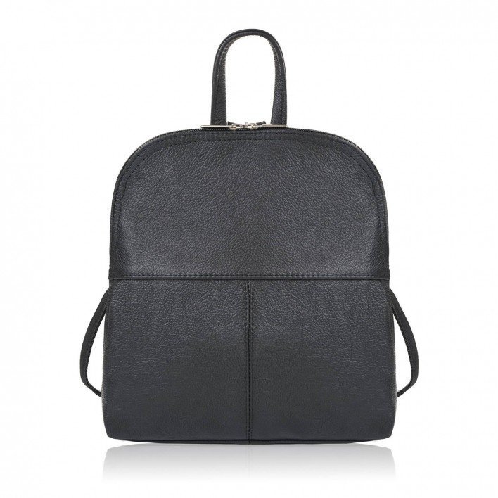 Plecaczek Damski Skórzany Czarny Mały Plecak Miejski Abruzzo Abr-38-Bl