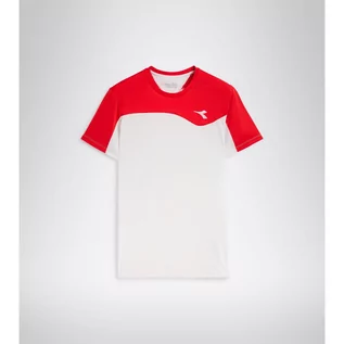 Koszulki sportowe męskie - Koszulka do tenisa z krótkim rekawem męska Diadora T-SHIRT TEAM tomato red - grafika 1