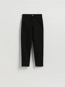 Spodnie damskie - Reserved - Jeansy mom fit slim - czarny - miniaturka - grafika 1