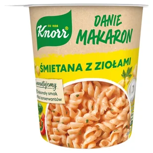 Knorr Danie instant makaron śmietana z ziołami 59 g - Szybkie dania obiadowe - miniaturka - grafika 1