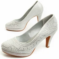 Czółenka - Buty na obcasie Montevita Unne67 Srebrne - miniaturka - grafika 1