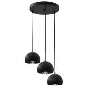 Luminex Cool 3742 lampa wisząca zwis 3x60w E27 czarny - Lampy sufitowe - miniaturka - grafika 1
