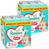 Pieluchy - Zestaw Pampers Premium Care Pants, pieluchomajtki, rozmiar 3, 6-11 kg, 2 x 144 sztuki - miniaturka - grafika 1