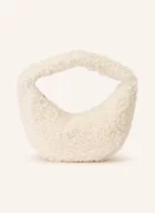 Torebki damskie - Calvin Klein Torebka Hobo Z Pluszowego Materiału weiss - miniaturka - grafika 1