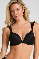 Biustonosze - Hunkemöller Usztywniony biustonosz push-up Posie z fiszbinami Czarny - miniaturka - grafika 1