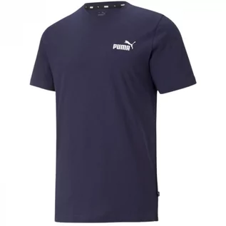 Koszulki męskie - Koszulka męska Puma ESS Small Logo Tee granatowa 586668 06 - grafika 1